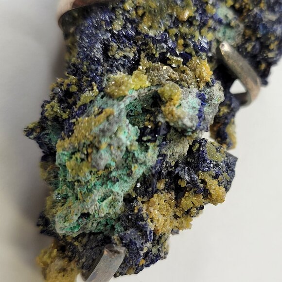 Azurite Malachite Pendant Statement Blue Rocks Pendant - Picture 2 of 16